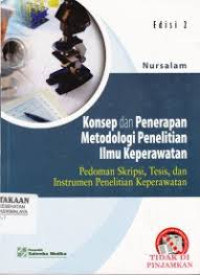 Image of Konsep dan Penerapan Metodologi Penelitian Ilmu Keperawatan